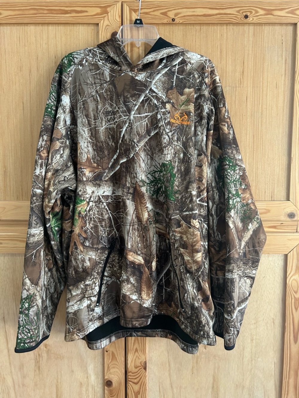 Realtree Camo Hooded Pullover w/built in gaiter in Brown, Green & Tan 2XL